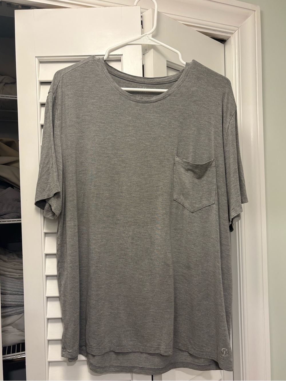 Cozy Earth Bamboo Pocket Tee Grey Size Medium